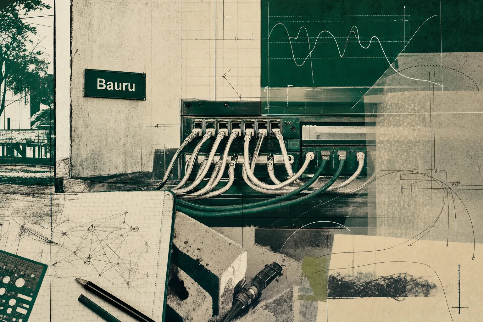 Bancada de infraestrutura de rede que representa a preparação do Analista de Informática I